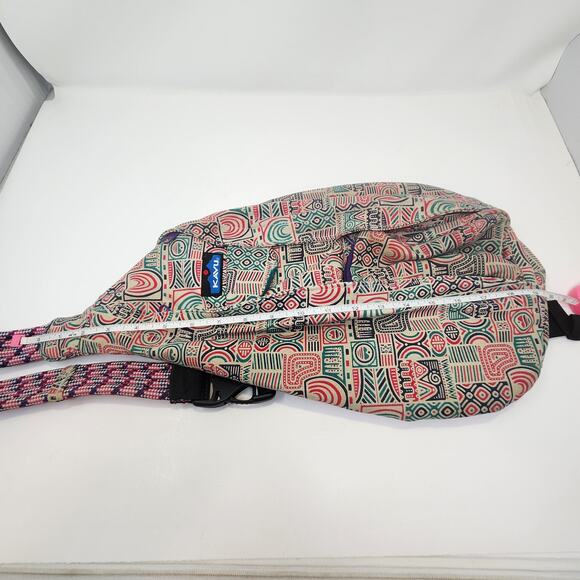 Kavu Rope Sling Backpack Crossbody Multicolor Geometric Print Adjustable Strap - Picture 7 of 8